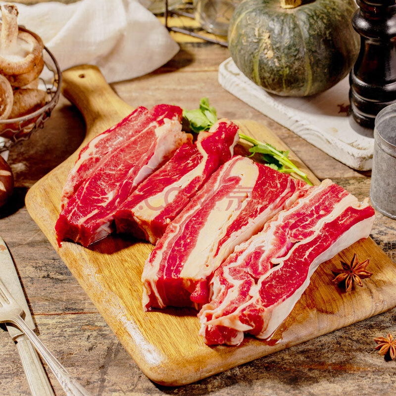 鲁西黄牛牛腩 1kg 牛肉牛肉生鲜 红烧炖煮 家常食材 烤肉