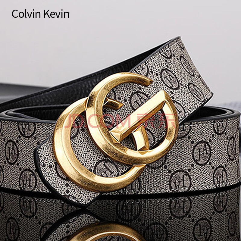 colvin kevin奢侈品皮带男真皮时尚自动扣头层牛皮百搭男士商务休闲