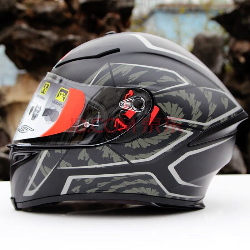 双镜片全盔跑盔男 意大利机车赛车骑行头盔夏季骑士装备防撞头盔 agv