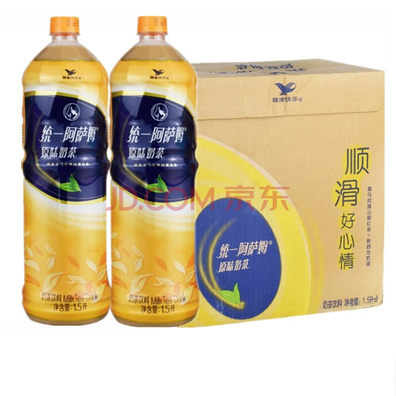 统一大瓶阿萨姆原味奶茶1.5l*6瓶 整箱奶茶原味饮料餐饮聚餐饮料