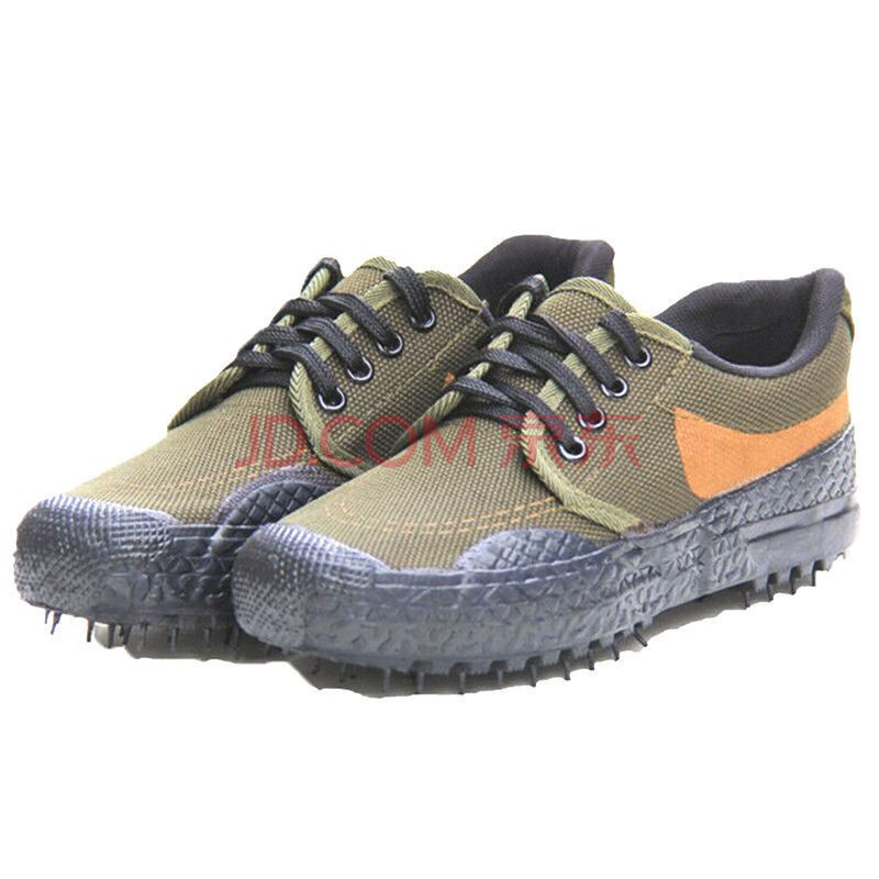 工地上干活穿的鞋子 橡胶底解放鞋低帮军训鞋防滑耐磨作训鞋胶鞋工地