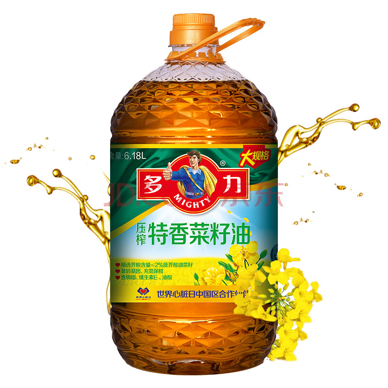 多力压榨特香菜籽油6.18l