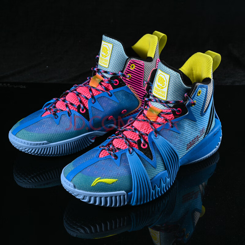 李宁篮球鞋badfive反伍一代男鞋实战外场透气耐磨运动鞋男 -1新疆蓝