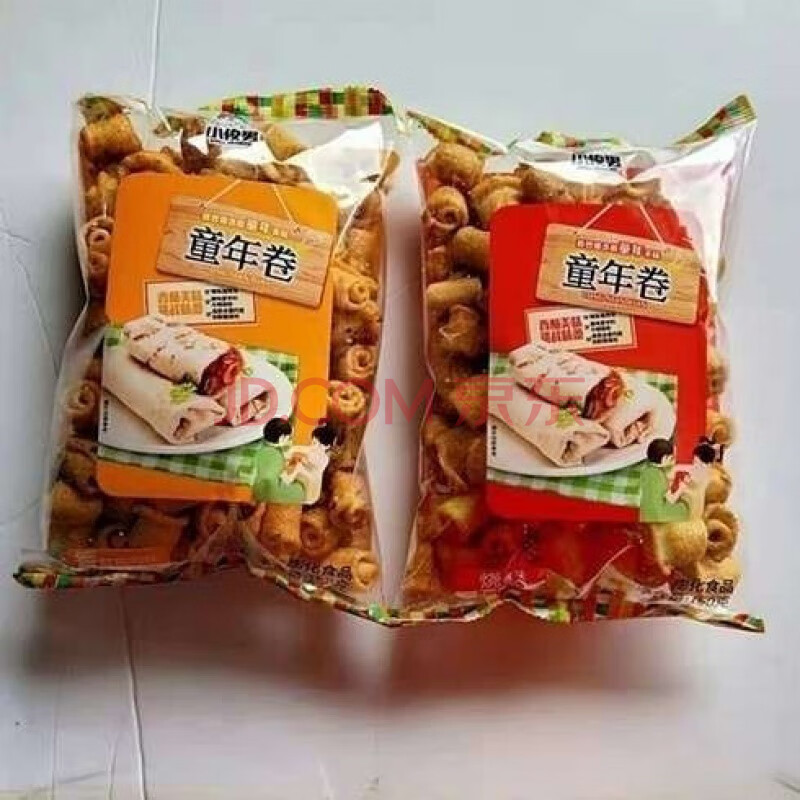 小俊男童年卷烧烤味香葱鸡肉味150g怀旧童年80后膨化休闲零食 混合