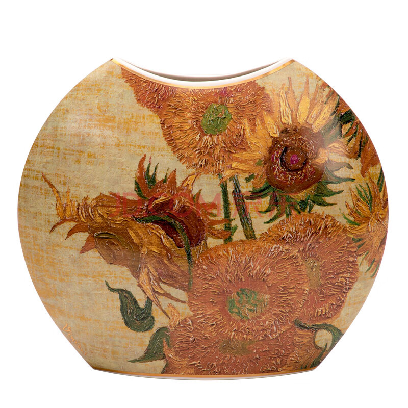 德国进口高宝goebel梵高花瓶摆件客厅玄关插干花欧式陶瓷小花器家居