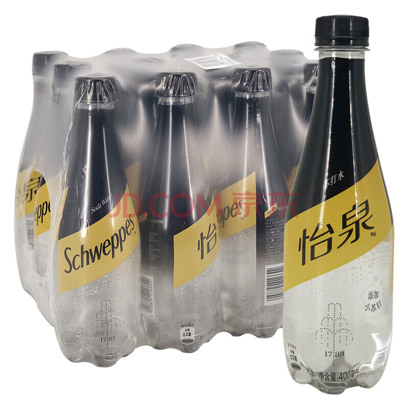 可口可樂 怡泉蘇打水 原味 含氣 400ml*12瓶/整箱