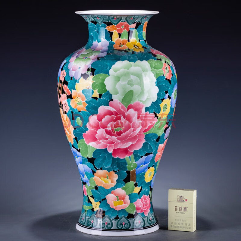 超大瓶 系中国陶瓷艺术终身成就奖袁述凡 花瓶摆件