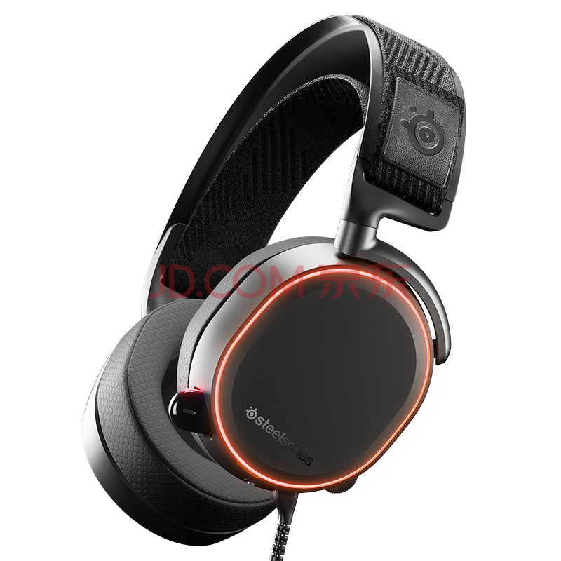 赛睿 (SteelSeries) Arctis 寒冰Pro有线头戴式游戏电竞耳机 高保真解码 RGB灯效 7.1环绕音 降噪麦克风 黑色