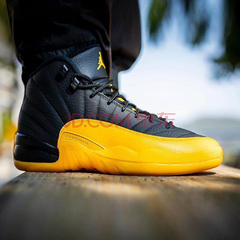 nike air jordan aj12耐克男鞋板鞋深灰反转金扣黑蓝黑金国际航班