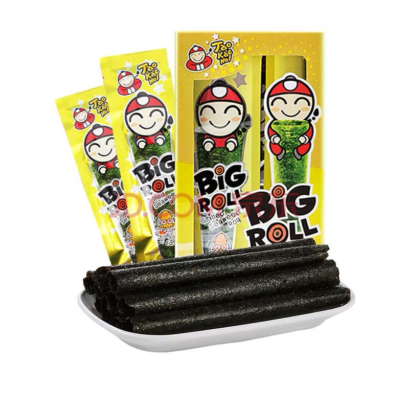 泰国进口好丽友老板仔经典香脆海苔卷即食网红紫菜 27g烤墨鱼味