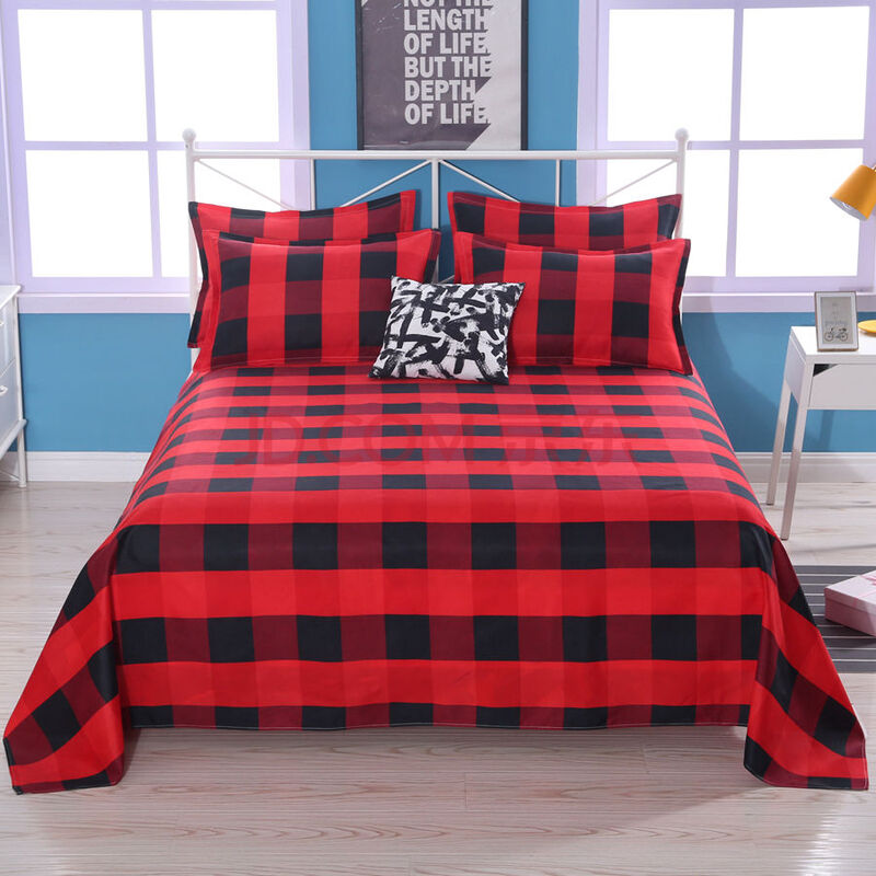 【床单特价】单件床单简约肤磨毛床单四季通用学生多规格 红格子 0.