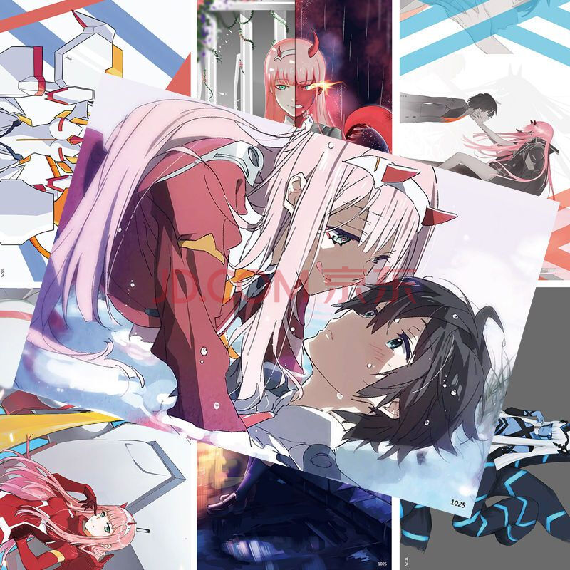 in the franxx广 02 莓 动漫海报卡贴周边墙纸meikaxi 国家队海报随机