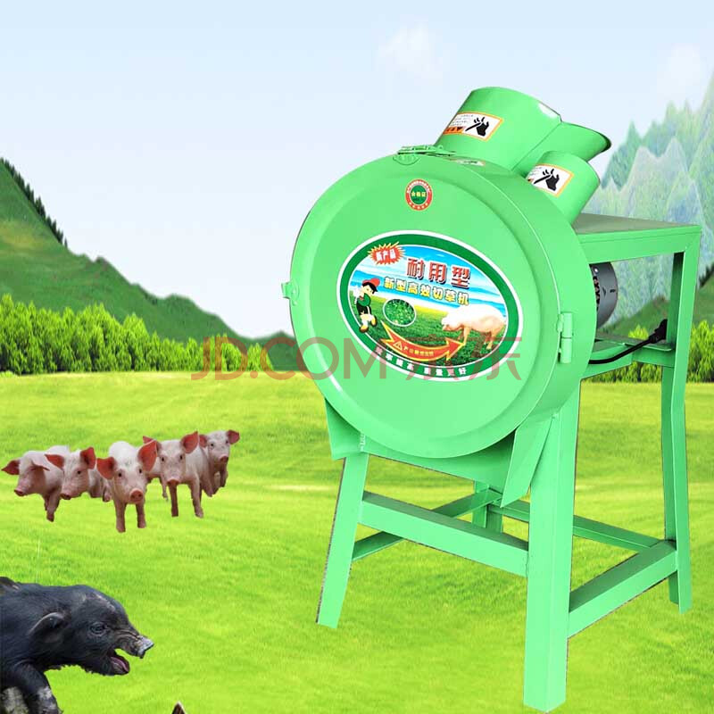 打草机碎草机粉碎机玉米秸秆家用全自动青饲料小型碎草 38cm双刀 加大