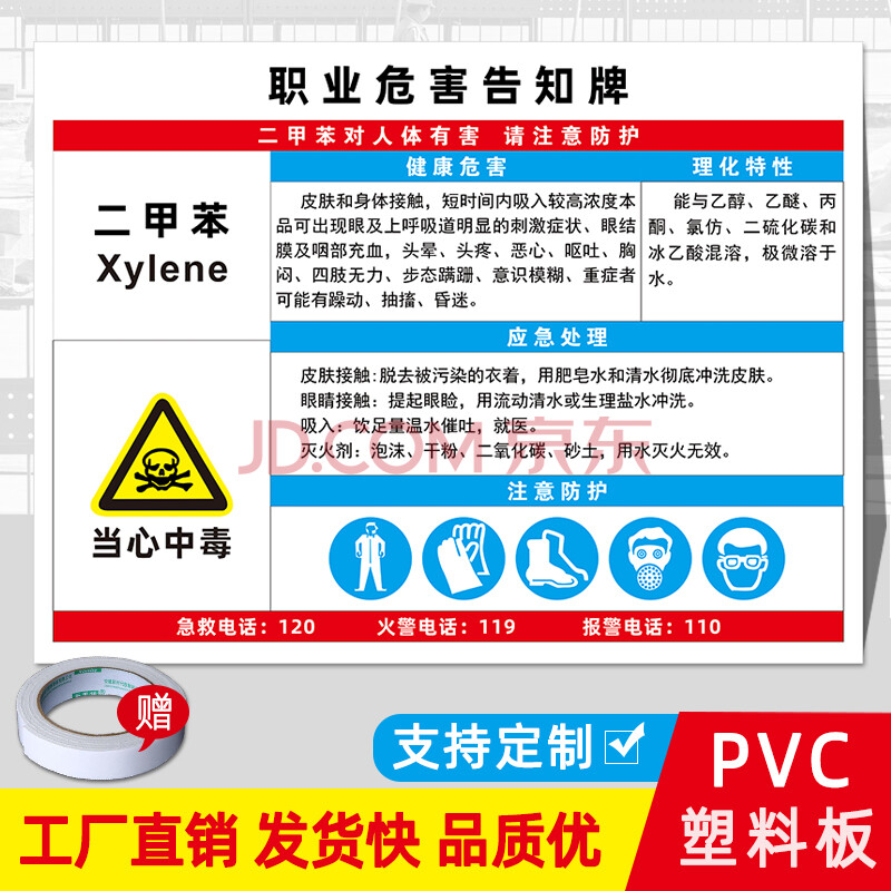 噴漆作業汽油柴油鹽酸天那水有毒有害氣體職業危害告知卡警示牌標識 g