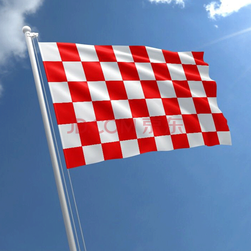 发令旗赛车格子旗 4号旗144*96cm 黑白格红白格 f1赛车旗帜 20*30cm