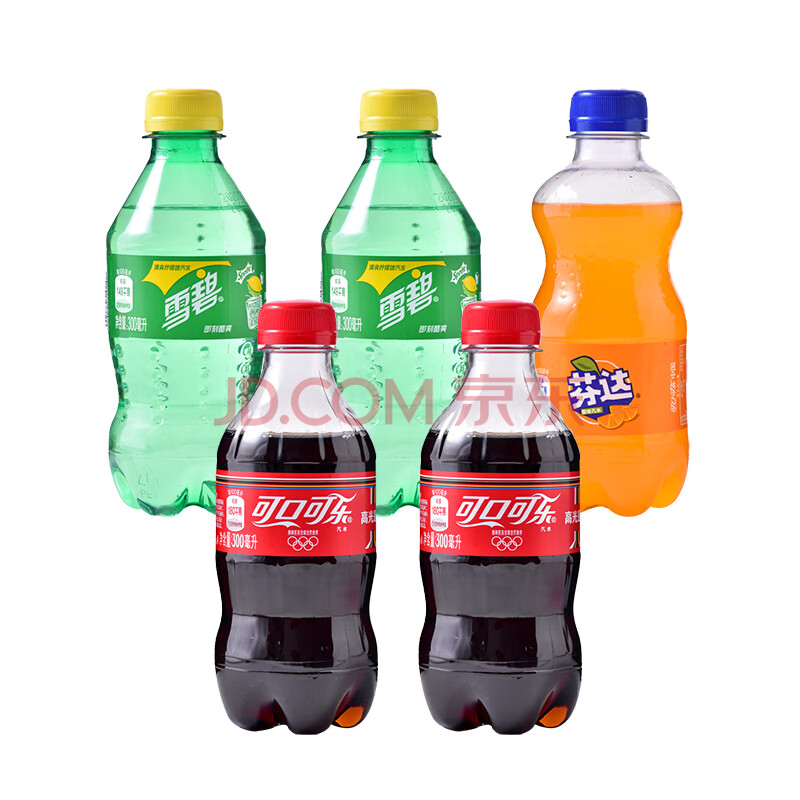 coca-cola 汽水碳酸饮料雪碧芬达橙味mini便携小瓶装 雪碧2 可乐2