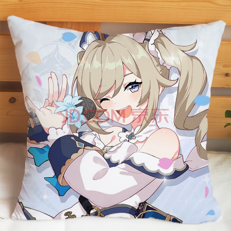 岙筱 原神周边派蒙刻晴枕头菲谢尔可莉二次元动漫抱枕兔兔安柏玩偶 21