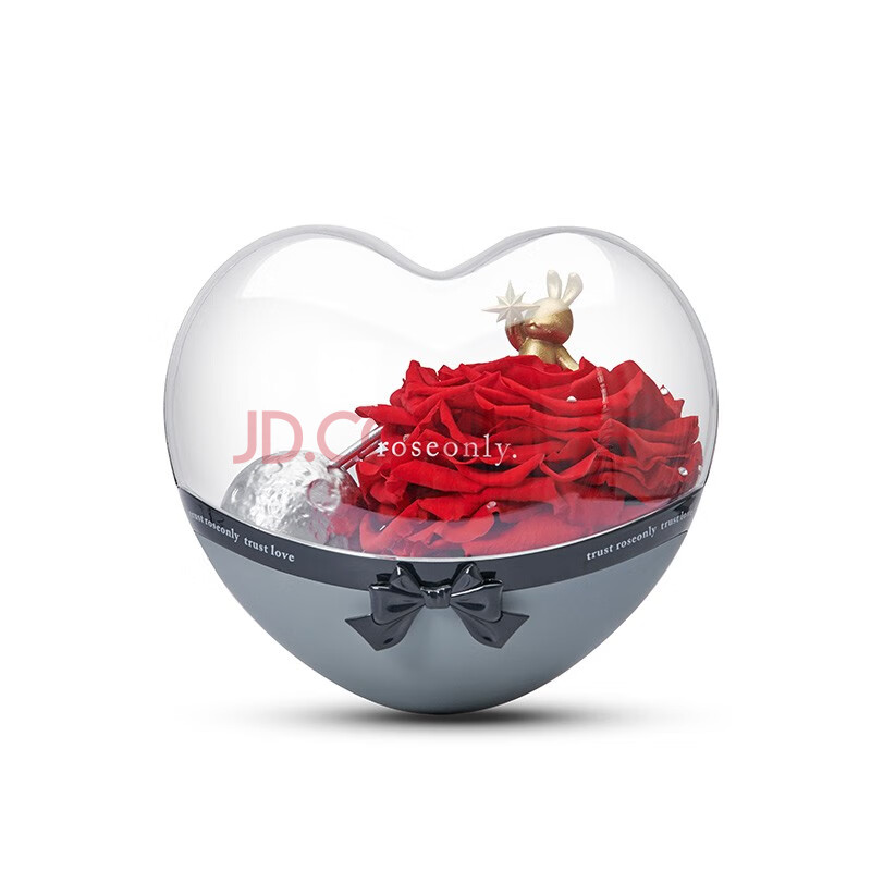 roseonly诺誓 玫瑰星球心动心不倒翁永生花玫瑰花礼盒七夕情人节送