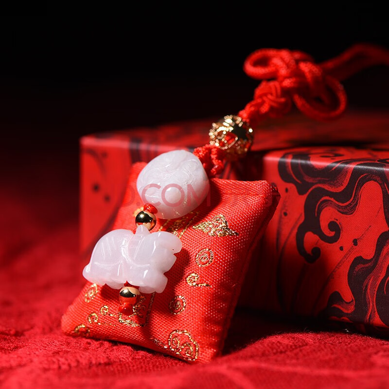 2021属马吉祥物随身挂件肖马红金祥和挂饰饰品虎形老虎加百解饰物男女