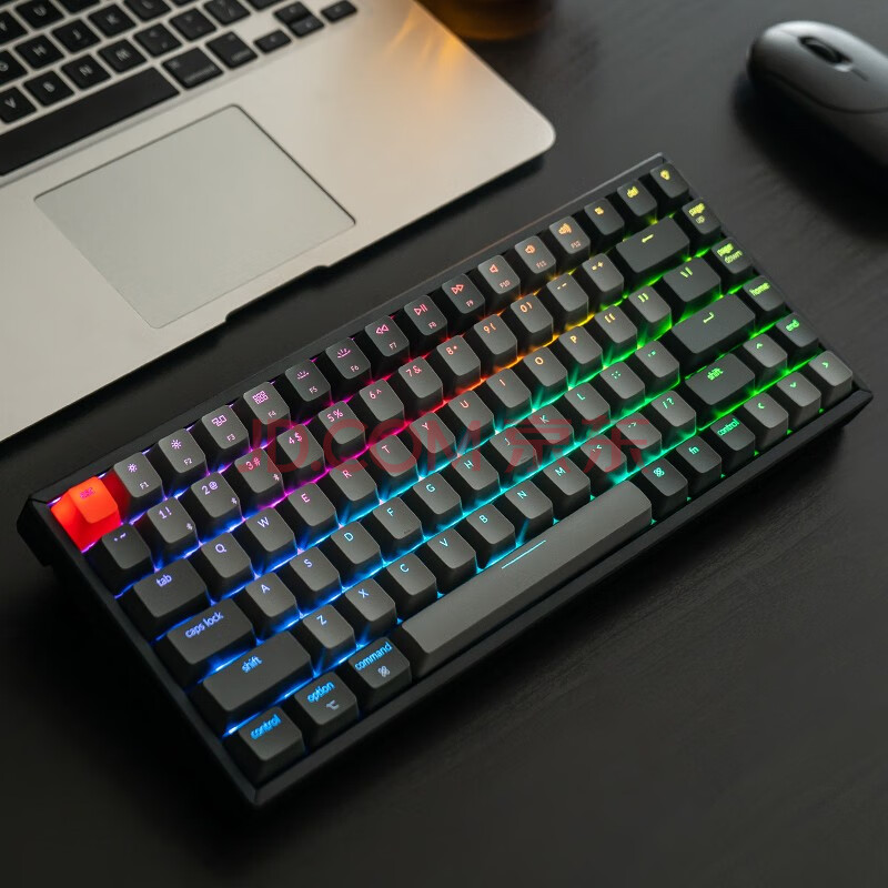 京东京造 k2蓝牙双模机械键盘 84键铝合金边框rgb背光红轴无线键盘