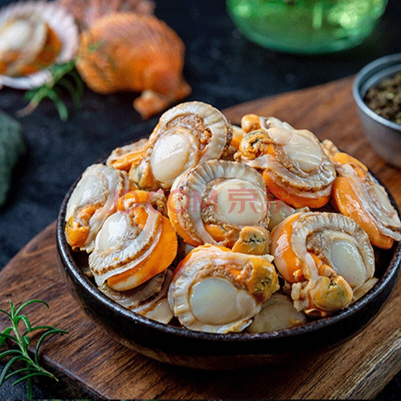 拾染 扇贝肉鲜活冷冻1500g新鲜非即食海鲜水产超大扇贝肉 三斤