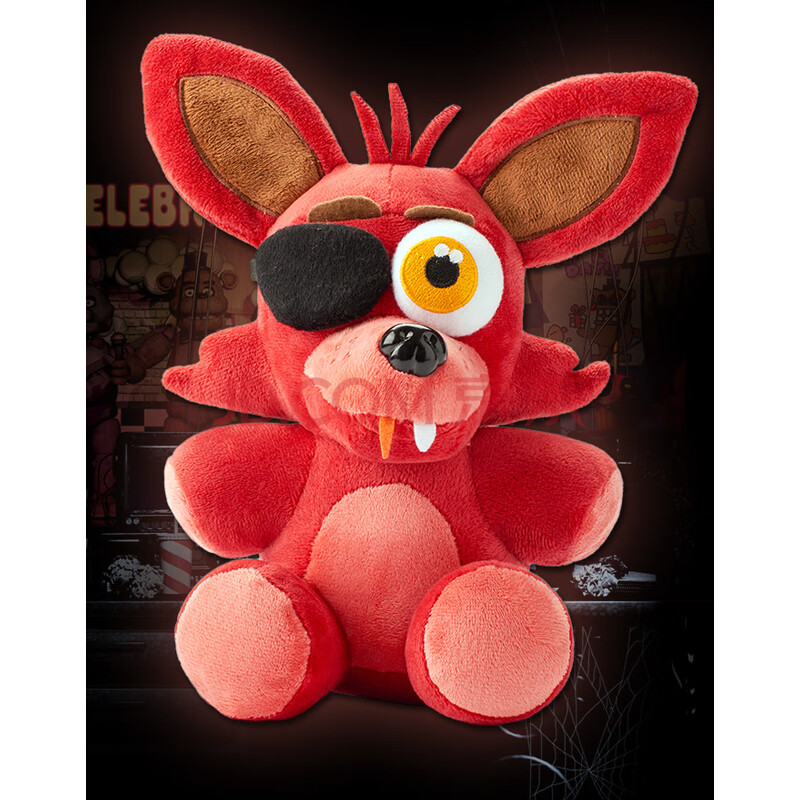 午夜玩具熊的五夜后宫4 five nights at freddys毛绒公仔 红色 老款