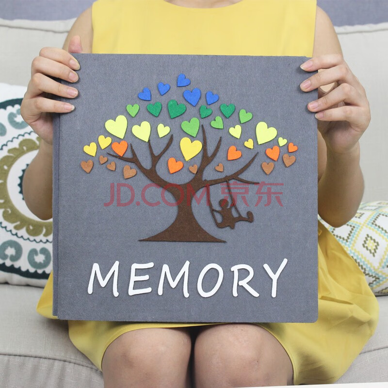 diy手工制作元旦新年礼物宝宝成长纪念册家庭影集回忆录 记忆树软封面