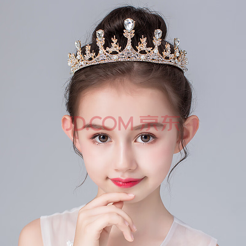 皇冠头饰水晶儿童王冠公主生日韩式走秀演出小女孩发饰品发箍款式四