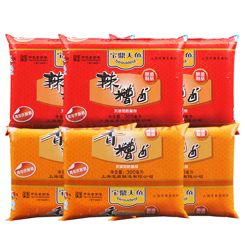 上海宝鼎天鱼香糟卤辣糟卤300ml*6袋 糟毛豆泡椒凤爪卤料调味料酒