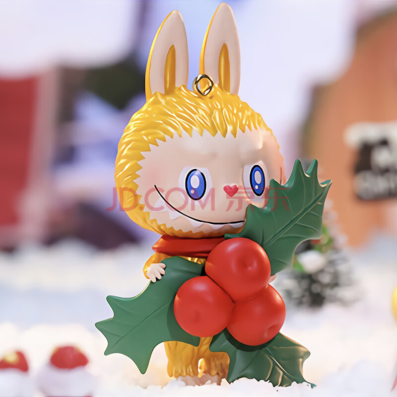 labubu拉布布2020圣诞盲盒花环精灵老人袜鹿姜饼 隐藏款/姜饼人-拆盒