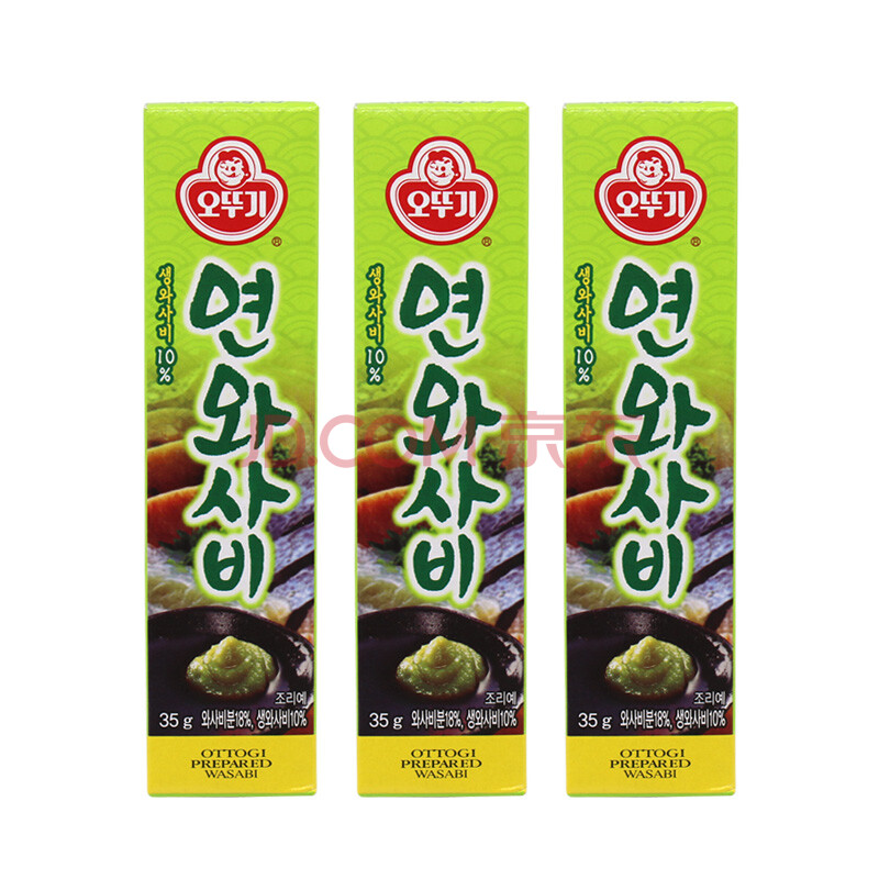 韩国进口不倒翁绿芥末酱35g/盒 寿司刺身生鱼片去腥提味wasabi 绿芥末