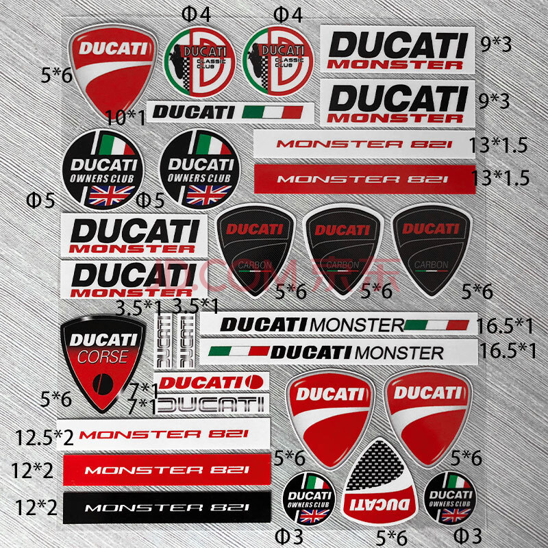 反光貼紙杜卡迪ducati821車標摩托車貼花頭盔貼花防水個性畫logo