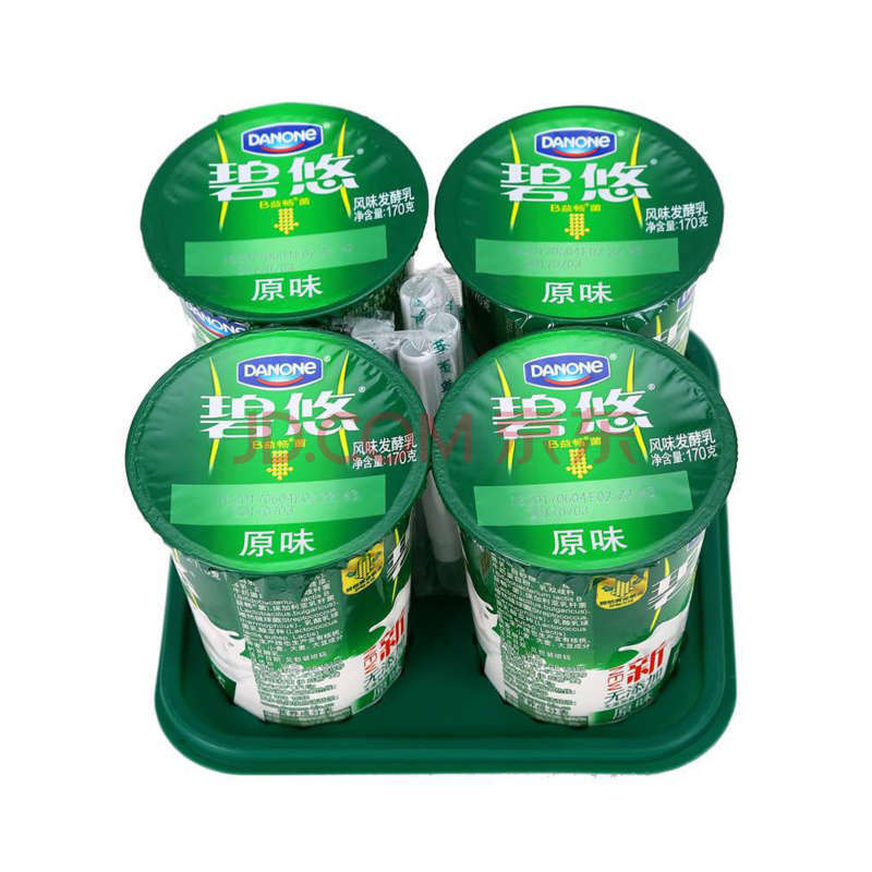 达能碧悠无添加原味风味发酵乳酸奶 170g*4