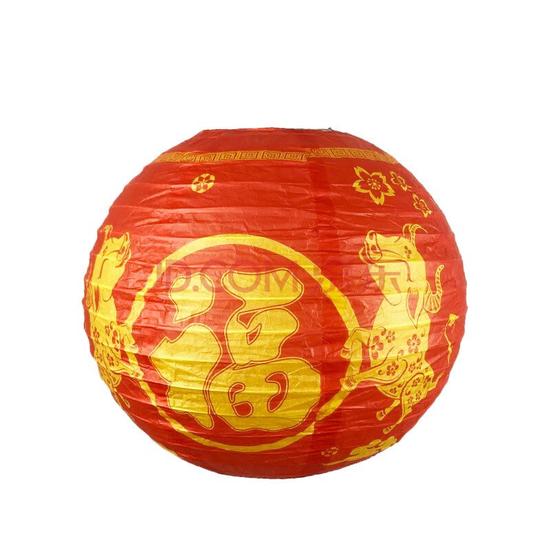 品纸灯笼印刷福字牛年灯笼商城年会装饰元宵节灯谜 牛气冲天(3个装 )