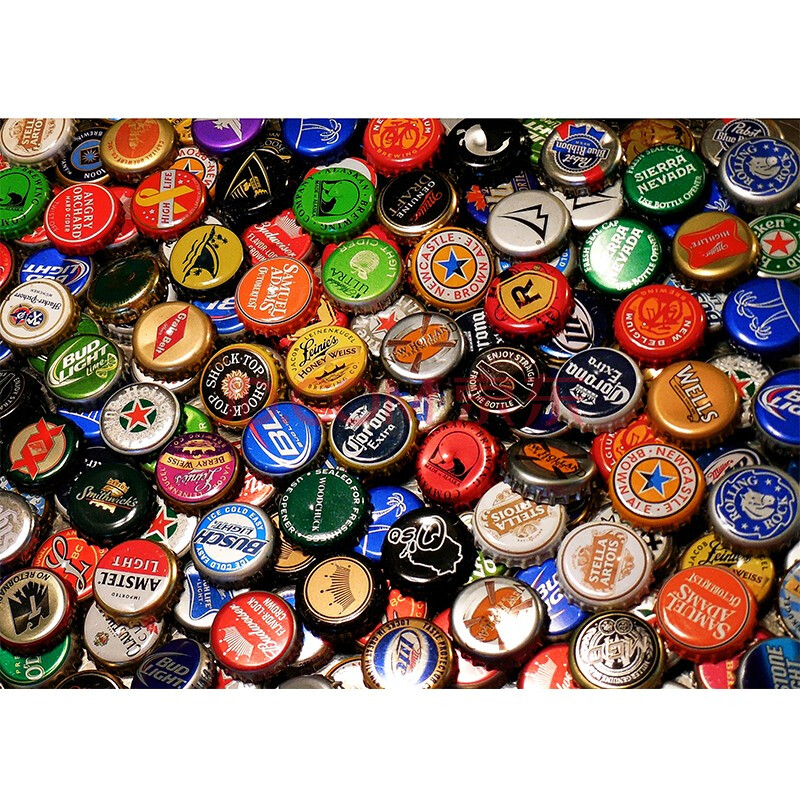 botop成人拼图500片荷兰进口黑卡纸拼图啤酒瓶盖 500片