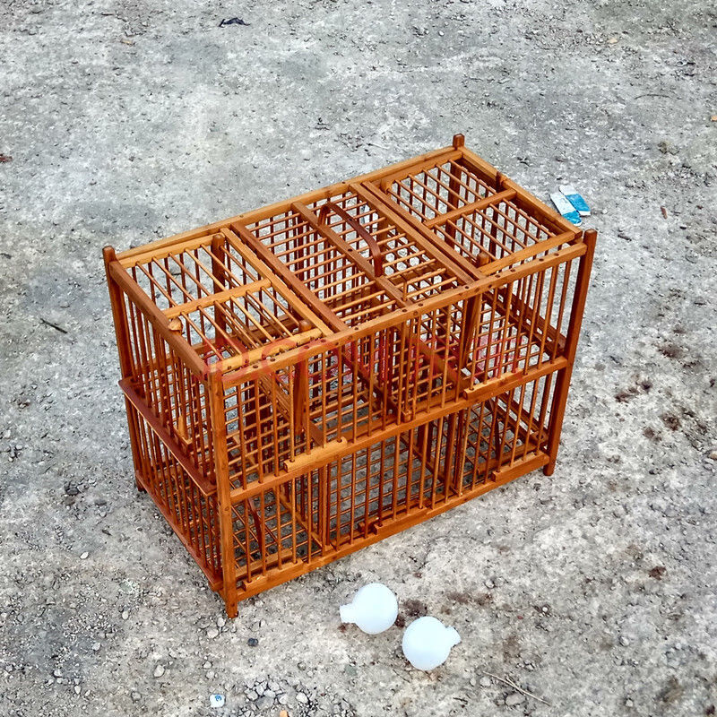 升级款黄豆鸟收藏踏笼画眉笼鸟笼 媒子鸟笼 母鸟笼,上山笼 (画眉)大号