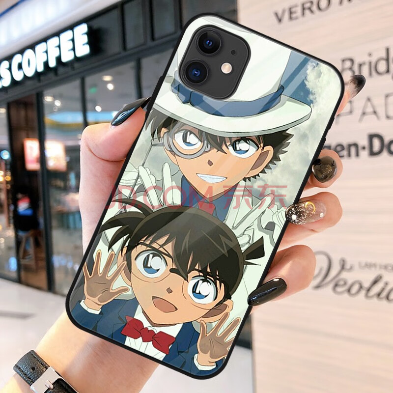 名侦探柯南-怪盗基德动漫卡通男 钢化玻璃壳-请留言手机型号或联系