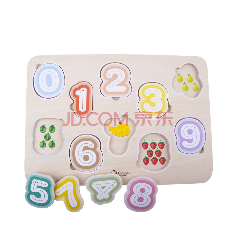 积木早教形状认知1岁宝宝2儿童玩具配对男孩 简单数字(适合1-3岁宝宝)