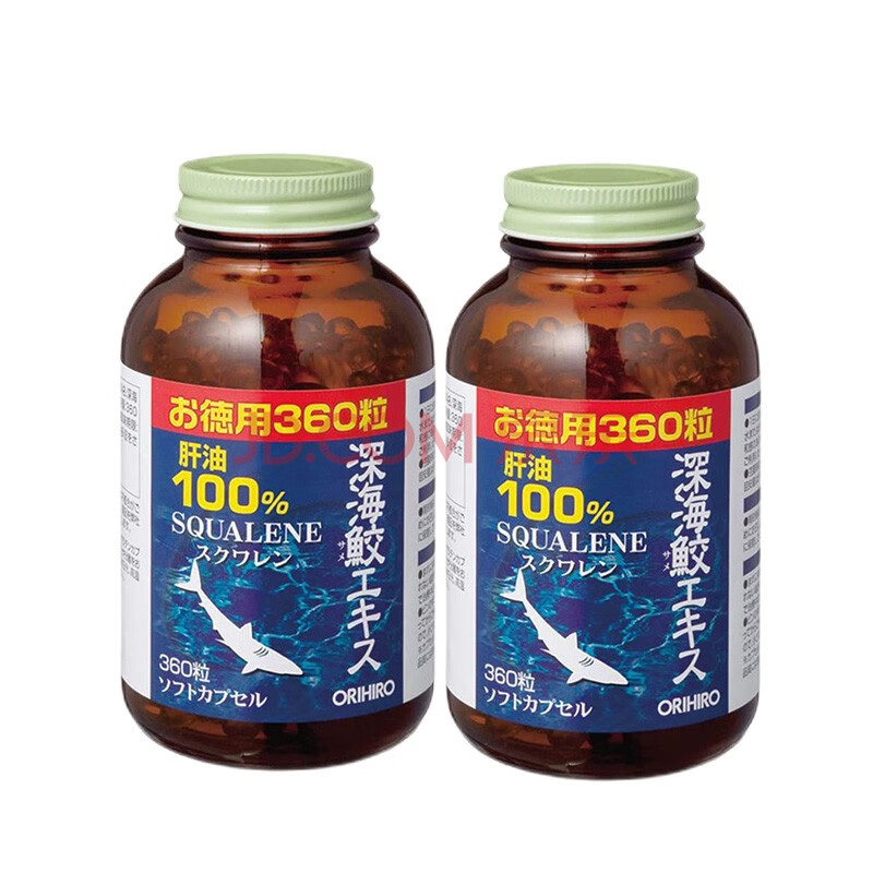 日本直邮立喜乐orihiro深海鱼油鲨鱼鲛精华鱼肝油深海鲛调节血管脂360