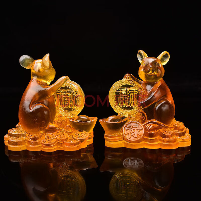 灵鼠赐瑞风水摆件2021年属牛本命牛十二生肖牛吉祥物平安护身 2021年