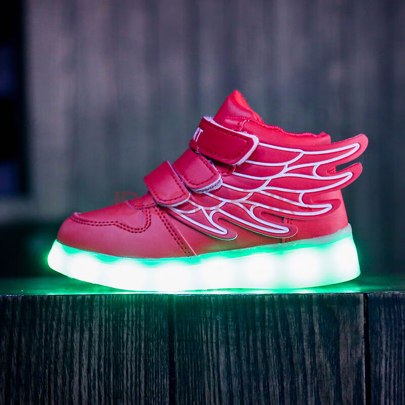 潮童炫酷冬季小孩子穿的会发光的鞋子儿童七彩发光鞋男女童夜光鞋充电