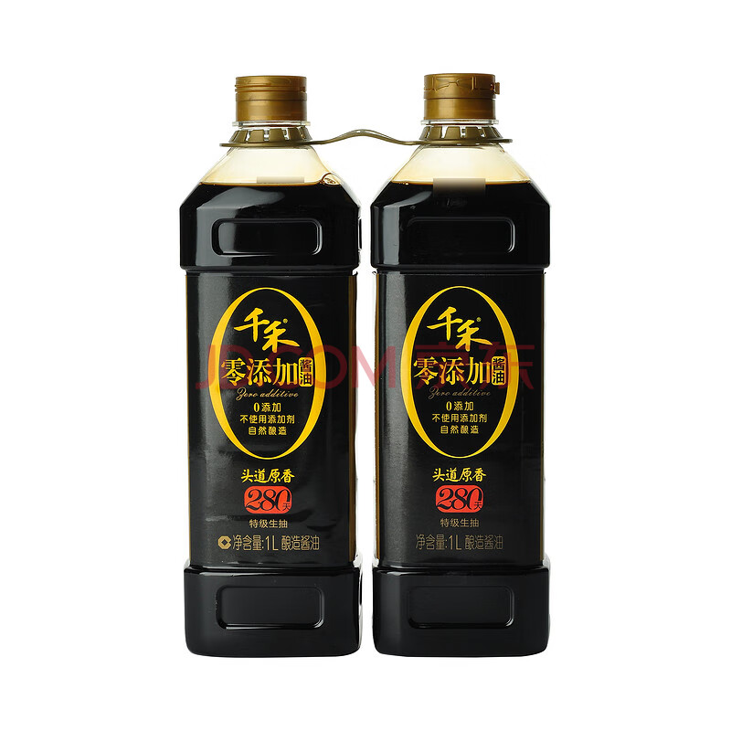 千禾 零添加酱油 酿造酱油 特级生抽 1l*2瓶