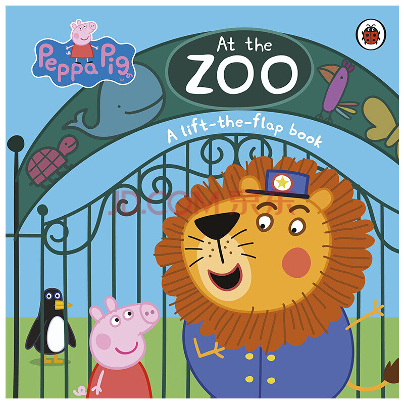 小豬佩奇peppa pig:at the zoo 佩奇在動物園 英文兒童翻翻書 3-6歲