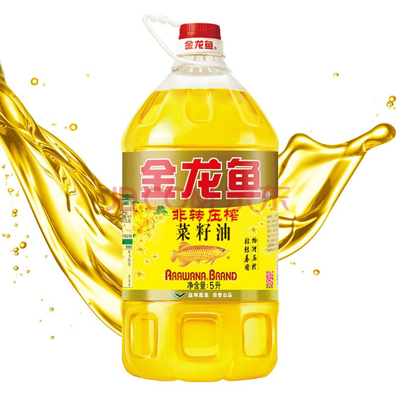 金龙鱼 非转压榨一级菜籽油5l 非转基因物理压榨食用油