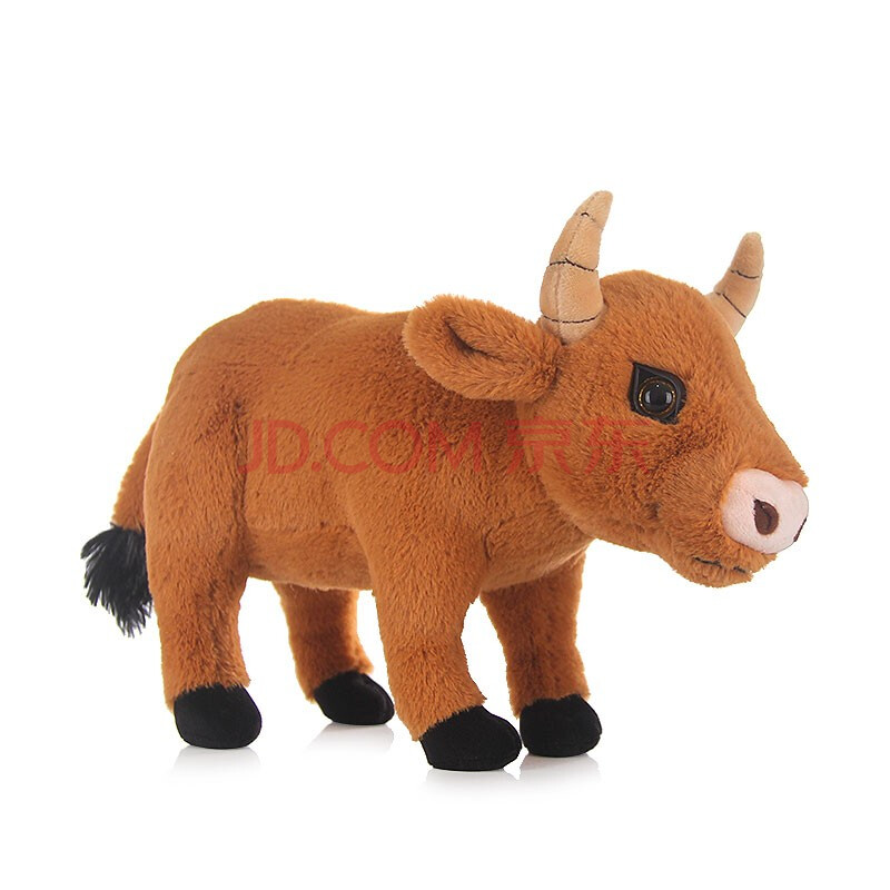 埋头苦干仿真牛公仔毛绒玩具牛玩偶黄牛牛吉祥物生肖礼品儿童布娃娃