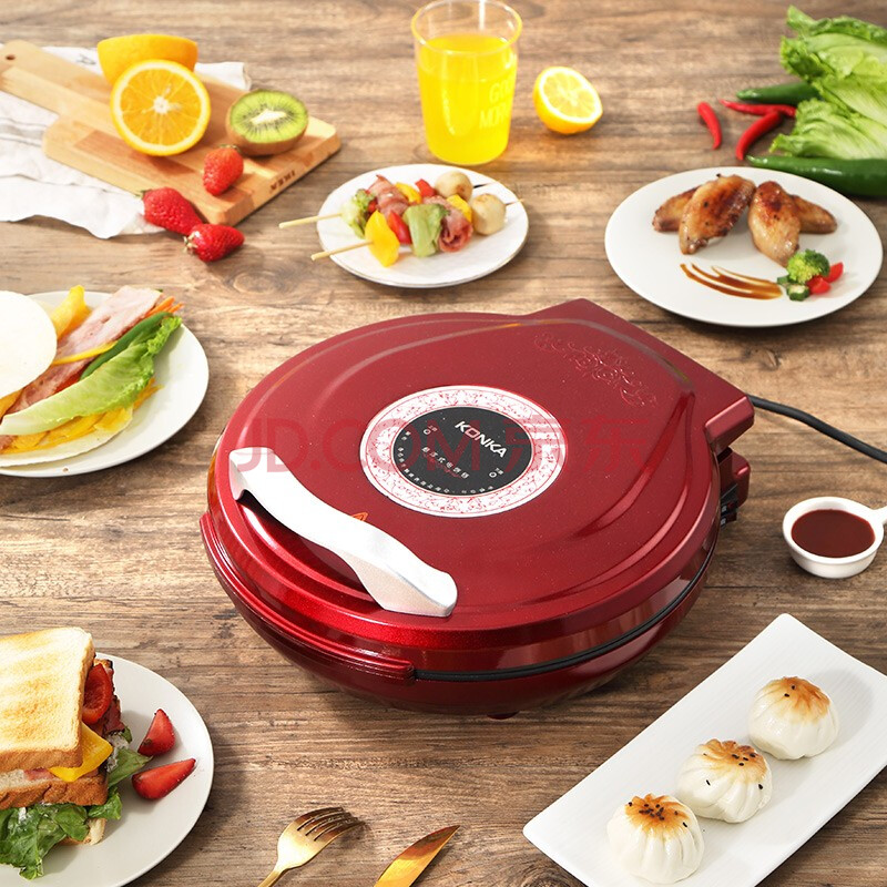 康佳(konka)kgkp-13d66 接触烤架煎烤机 电饼铛 双面加热 披萨 煎饼