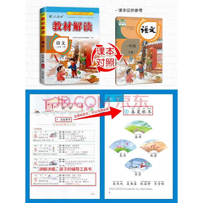 2021新部编版一年级下册语文教材解读小学人教版书课本同步训练辅导