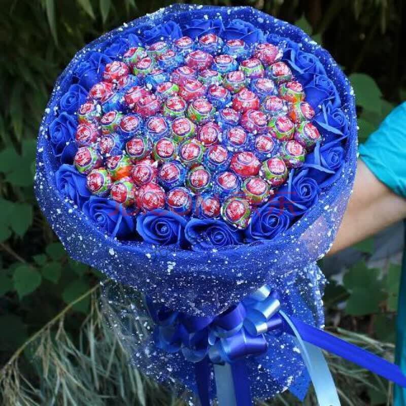 5折 棒棒棒糖花束公仔卡通花束糖果礼盒女友毕业生日情人节礼物 66真