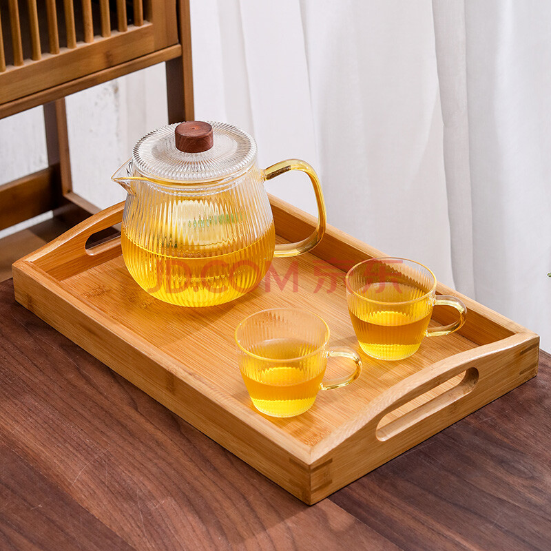 功夫玻璃茶具套装小型家用简约办公室耐高温高硼硅玻璃红茶喝茶泡茶竖