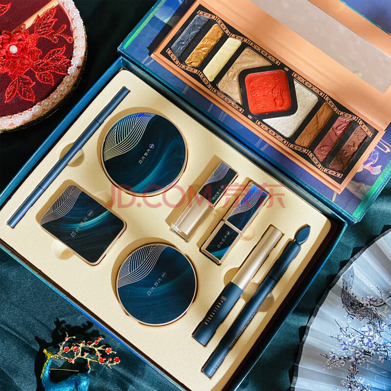 翡翠玉容养妆套盒新年礼盒套装眼影口红初学者化妆品全套彩妆组合 01